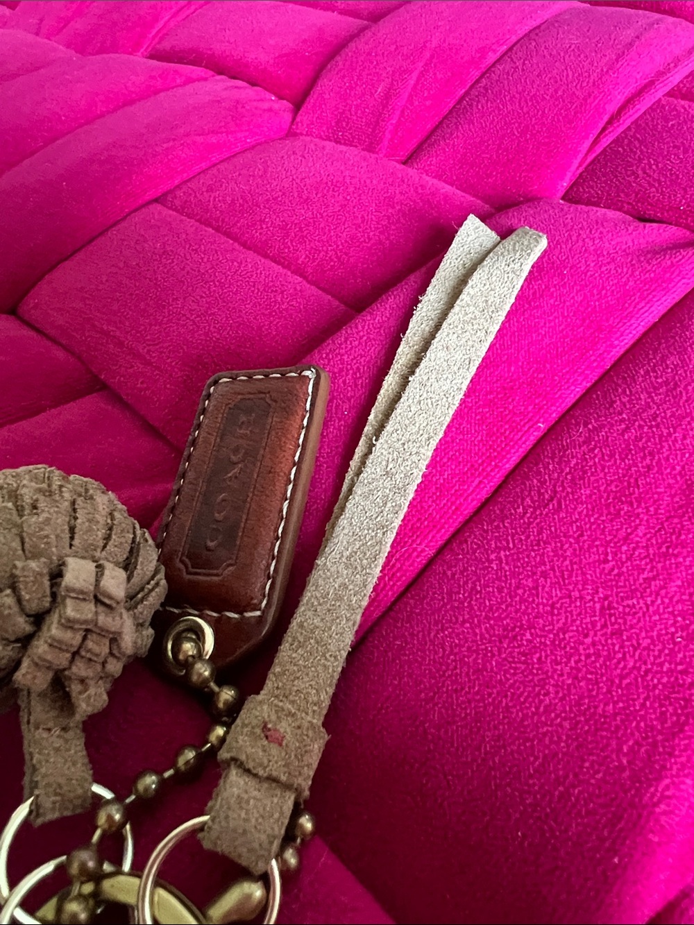 Coach 2005 Suede Pom Poms Hang Tag - Picture 7 of 7